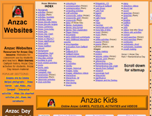 Tablet Screenshot of anzacwebsites.com